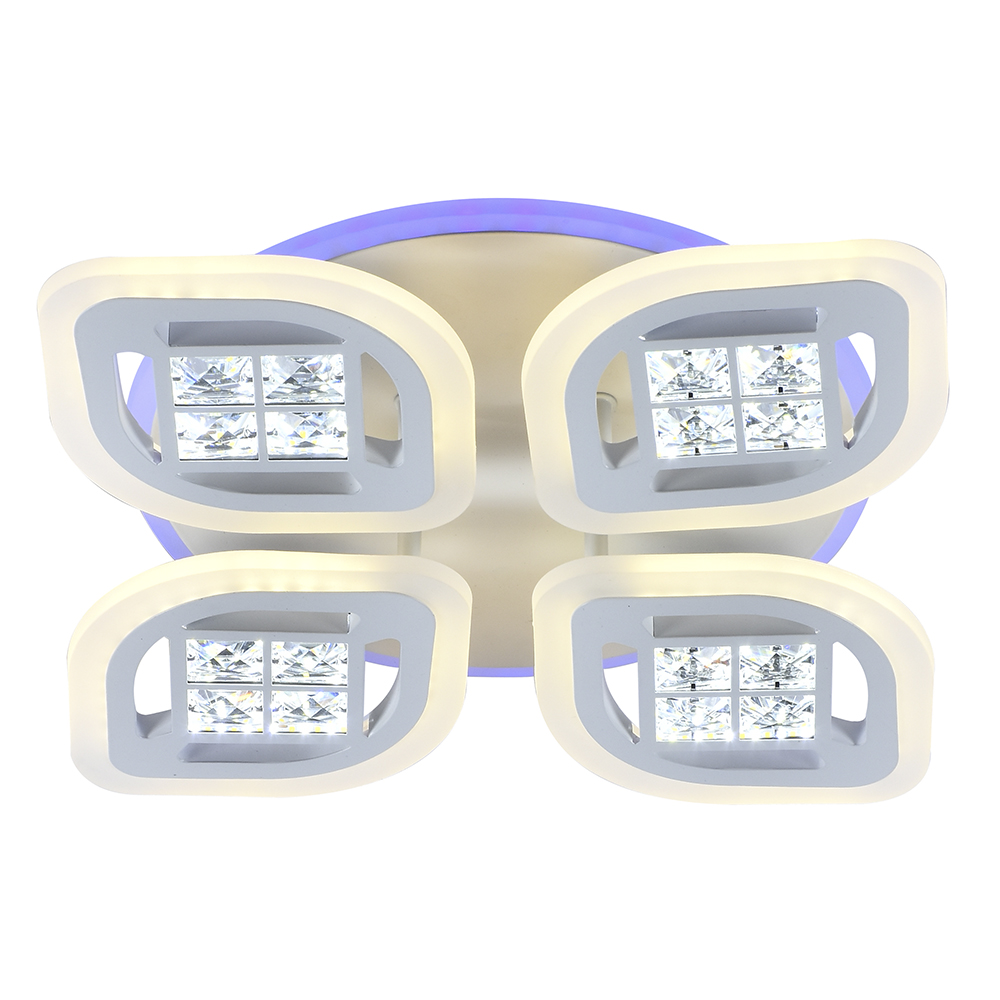 Светодиодная люстра 18067/4 B WHT 104W+8W RGB