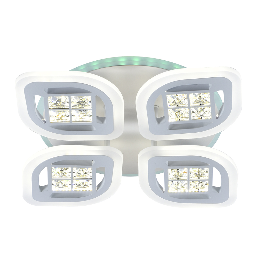 Светодиодная люстра 18067/4 B WHT 104W+8W RGB